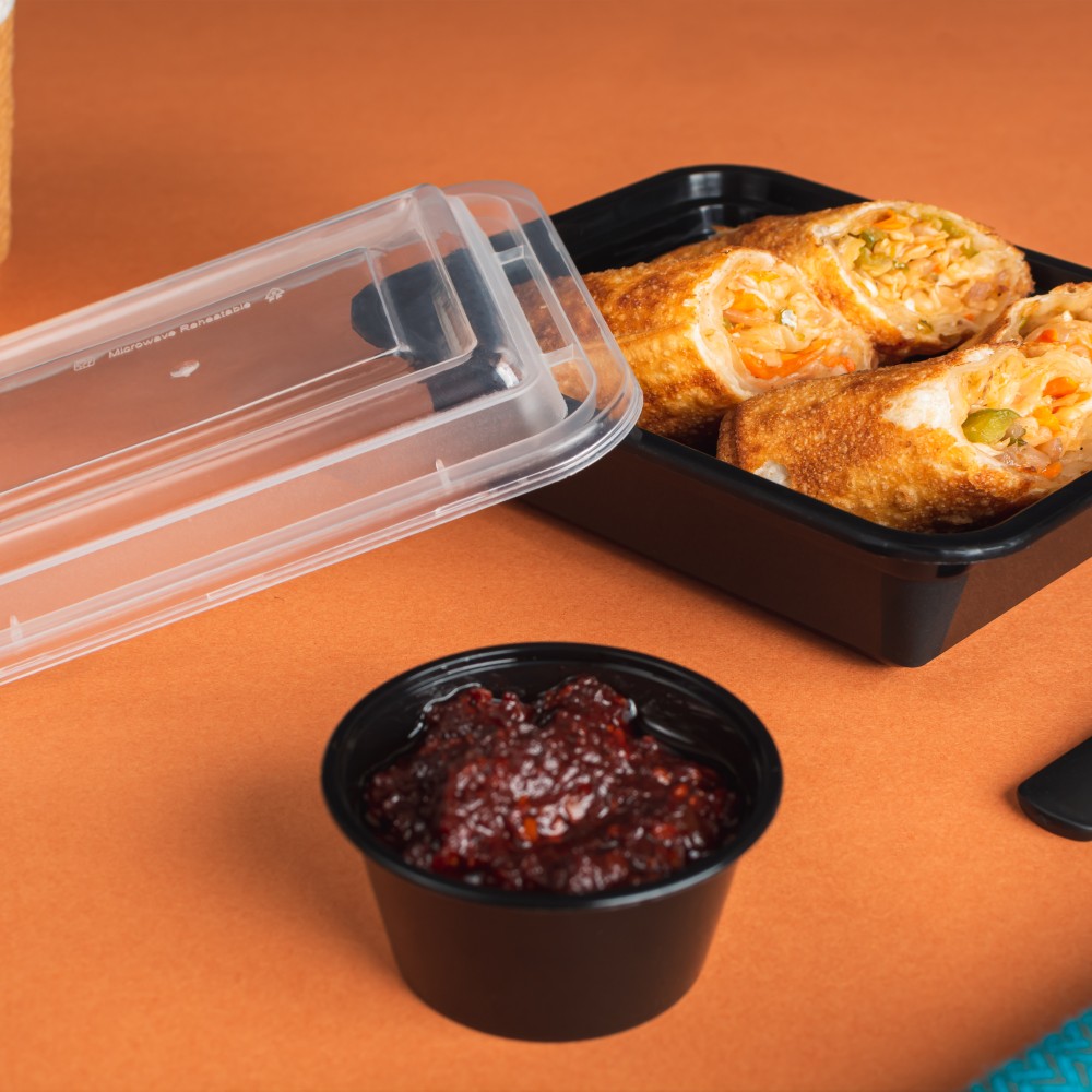 Plastic Container With Dome Lids (RE)