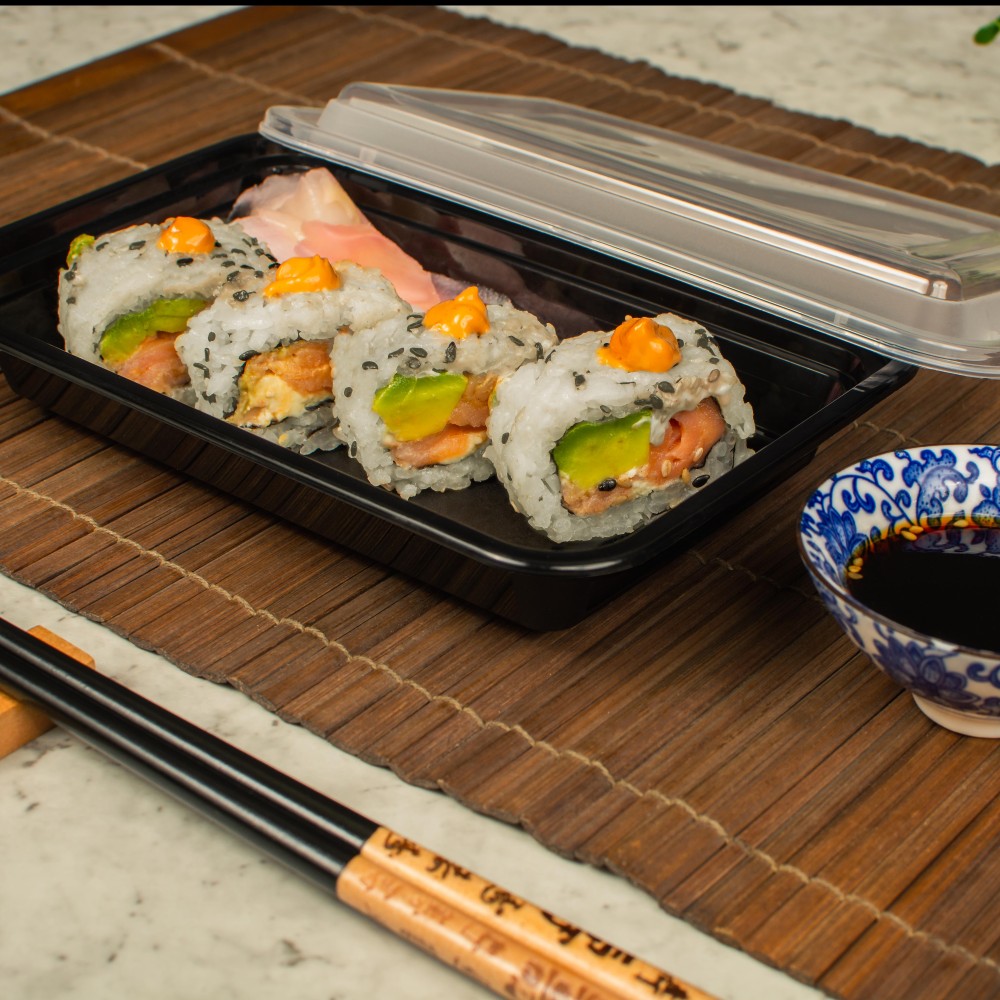 Plastic Container With Dome Lids (RE)