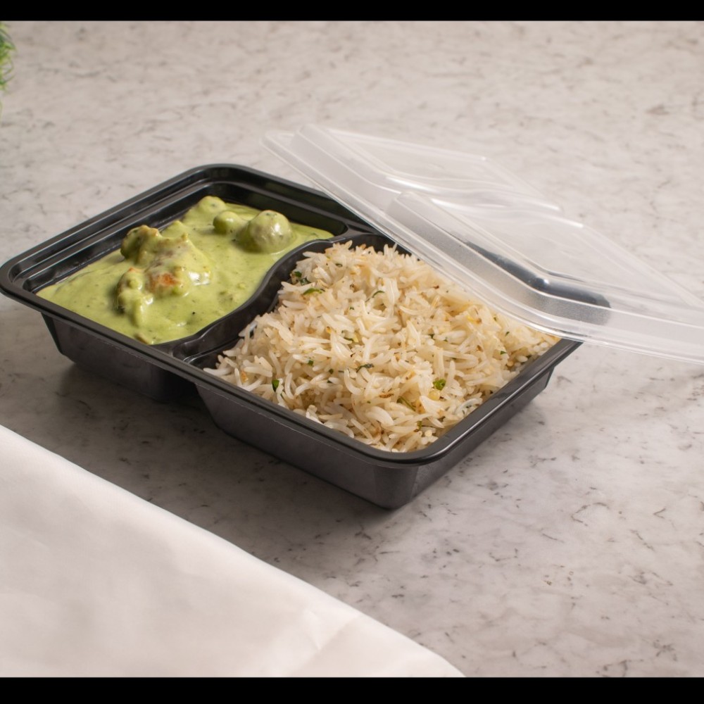 RE232-2 CP Rectangular Plastic container with Dome Lid